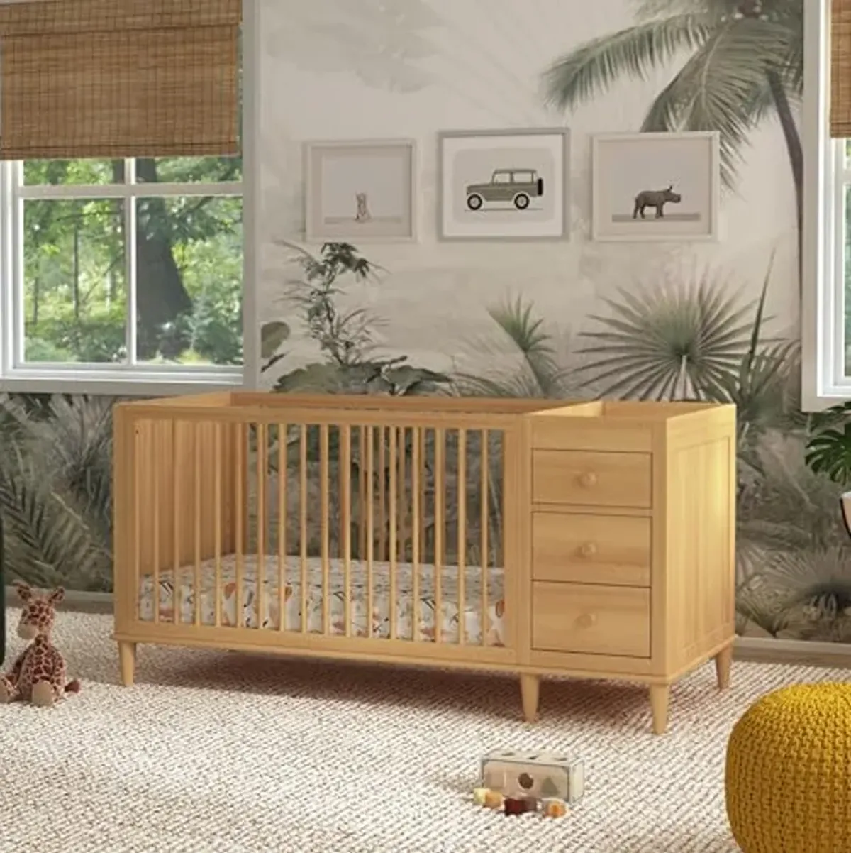 DaVinci Marley 3-in-1 Crib and Changer Combo in Honey