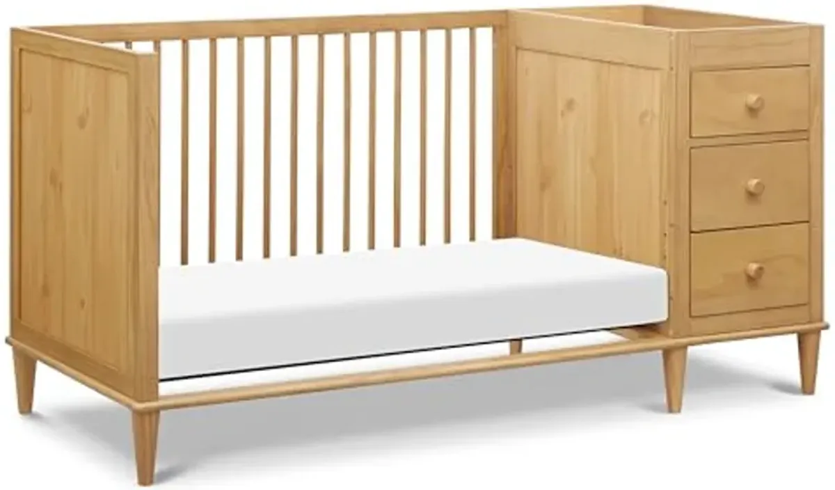 DaVinci Marley 3-in-1 Crib and Changer Combo in Honey