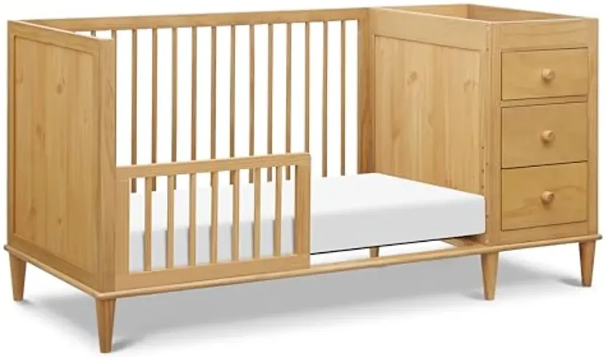 DaVinci Marley 3-in-1 Crib and Changer Combo in Honey