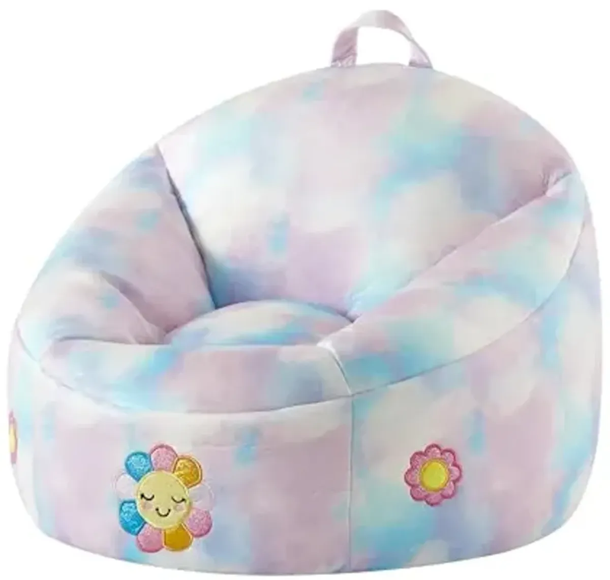 Heritage Kids Micromink Squishy Bean Bag Chair for Kids Ages 3+, Flower