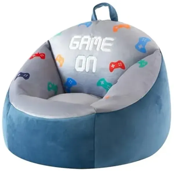 Heritage Kids Micromink Squishy Bean Bag Chair for Kids Ages 3+, Gamer