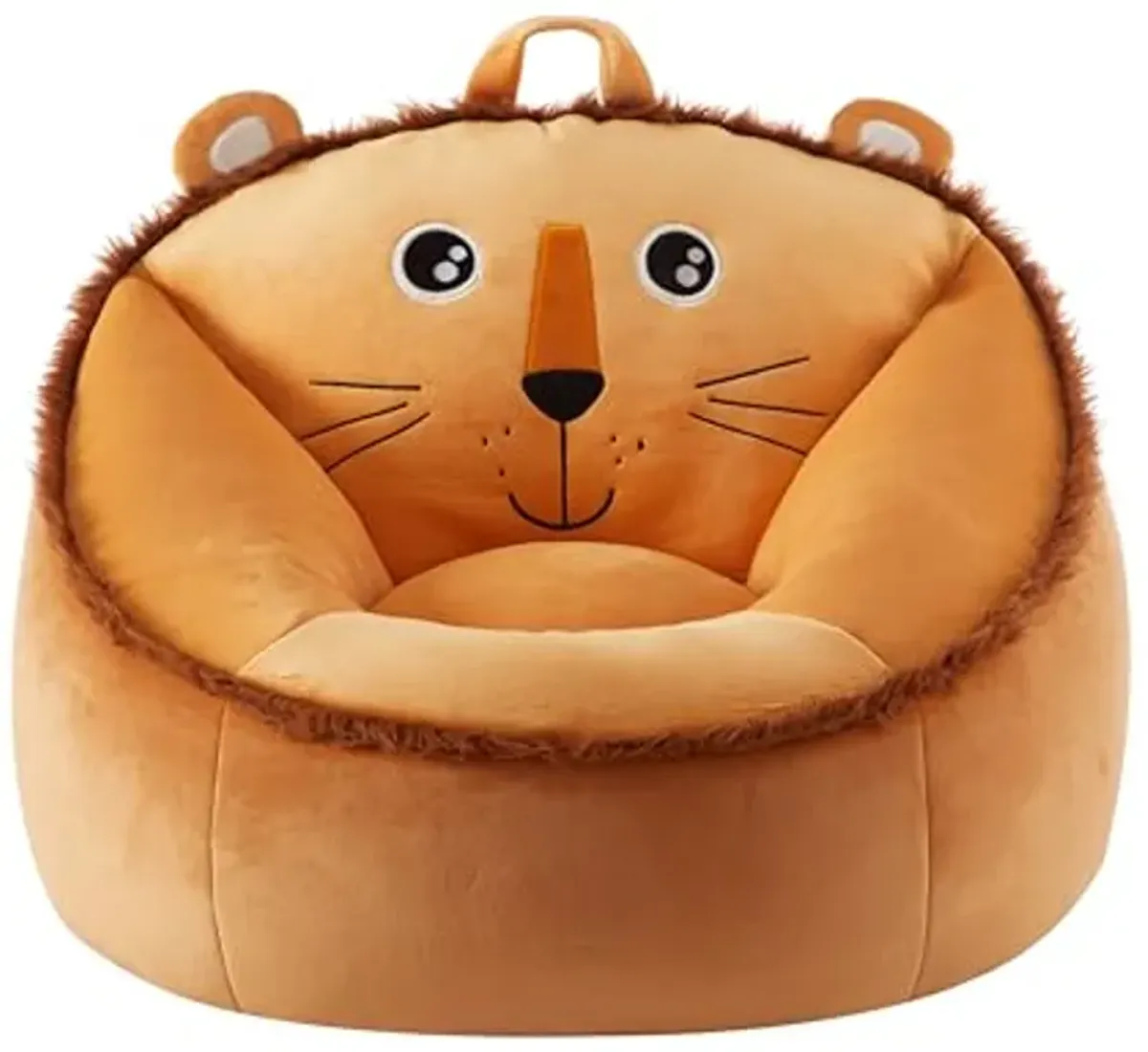 Heritage Kids Micromink Squishy Bean Bag Chair for Kids Ages 3+, Figural Lion