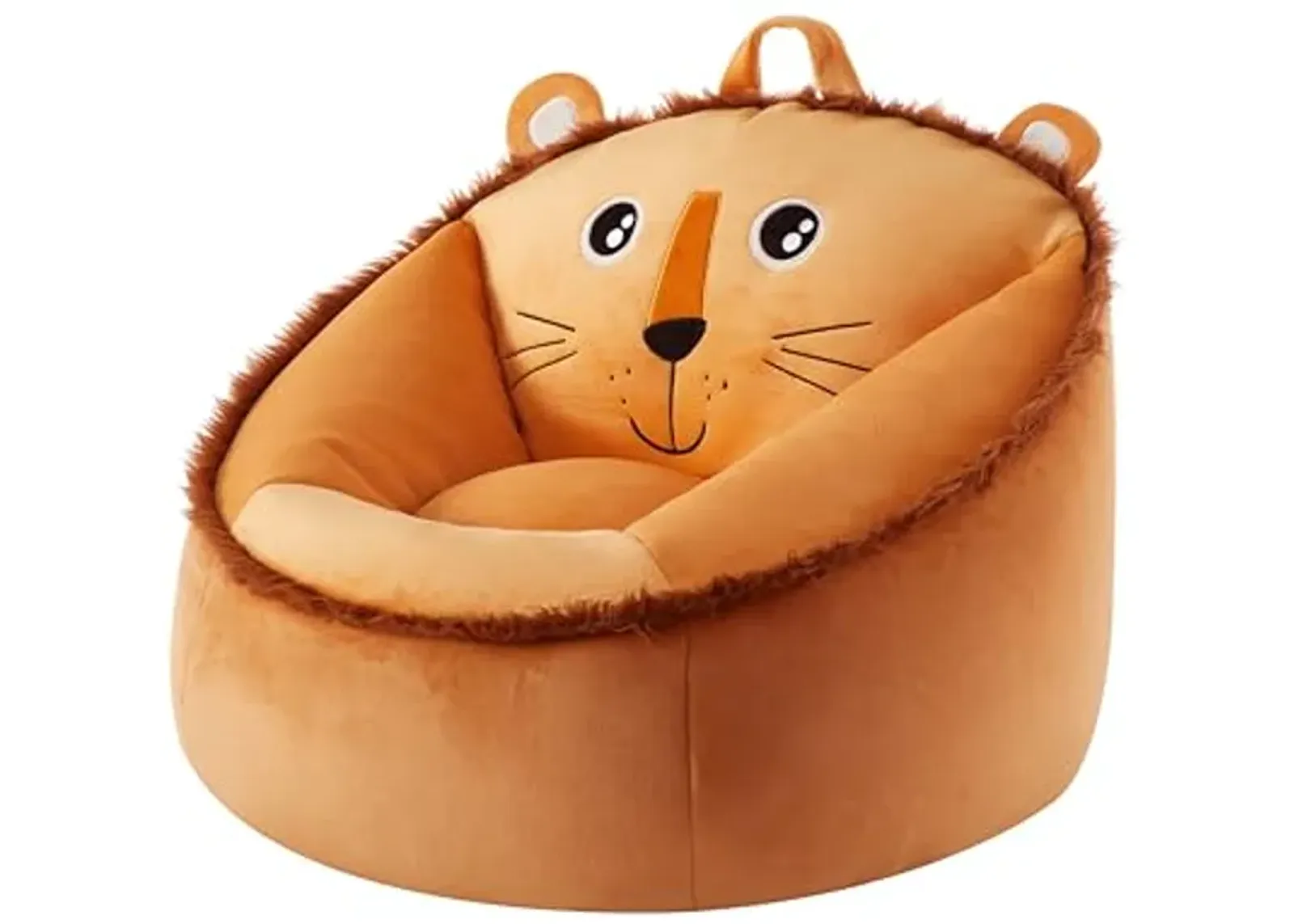 Heritage Kids Micromink Squishy Bean Bag Chair for Kids Ages 3+, Figural Lion