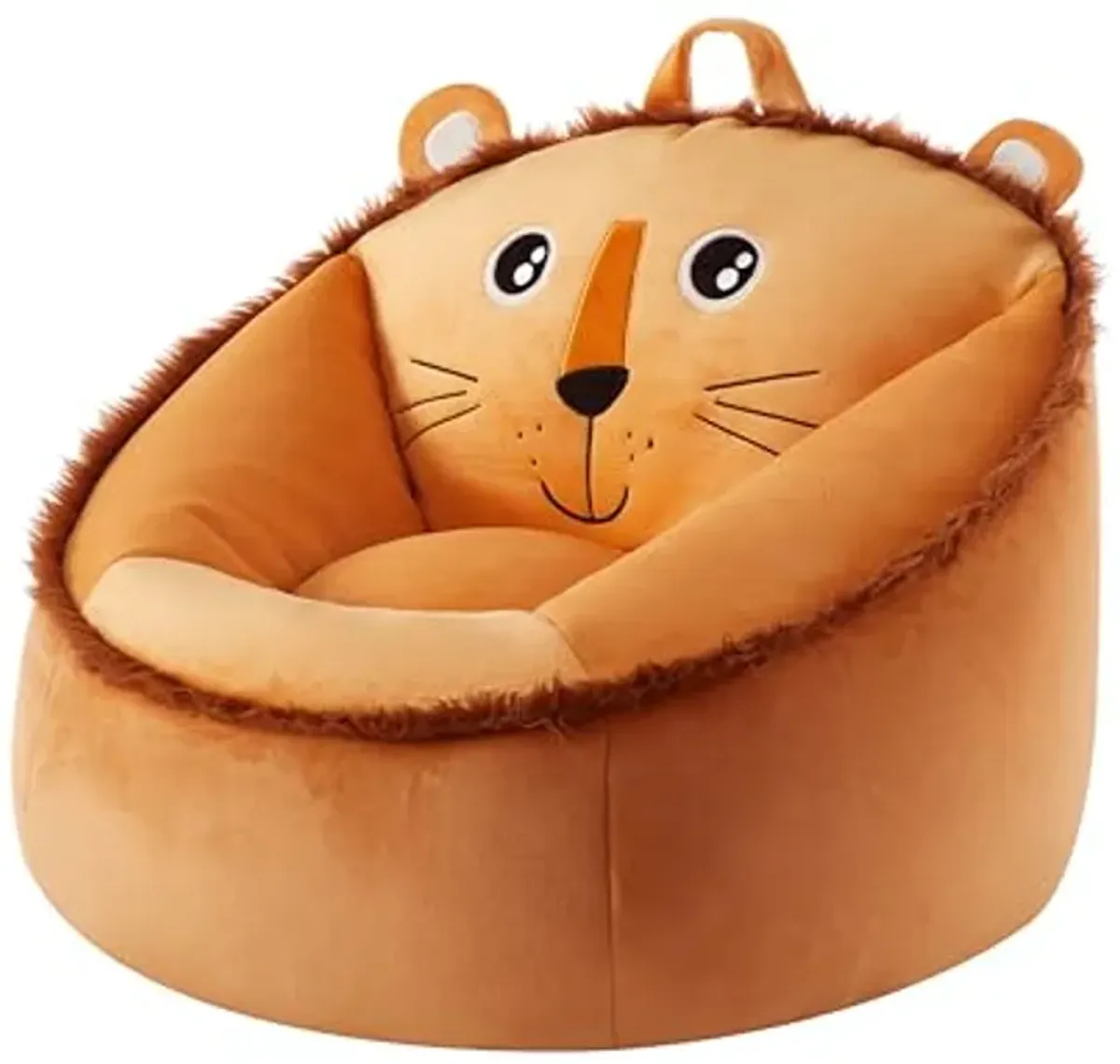 Heritage Kids Micromink Squishy Bean Bag Chair for Kids Ages 3+, Figural Lion