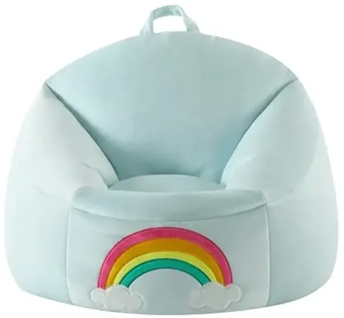 Heritage Kids Micromink Squishy Bean Bag Chair for Kids Ages 3+, Rainbow