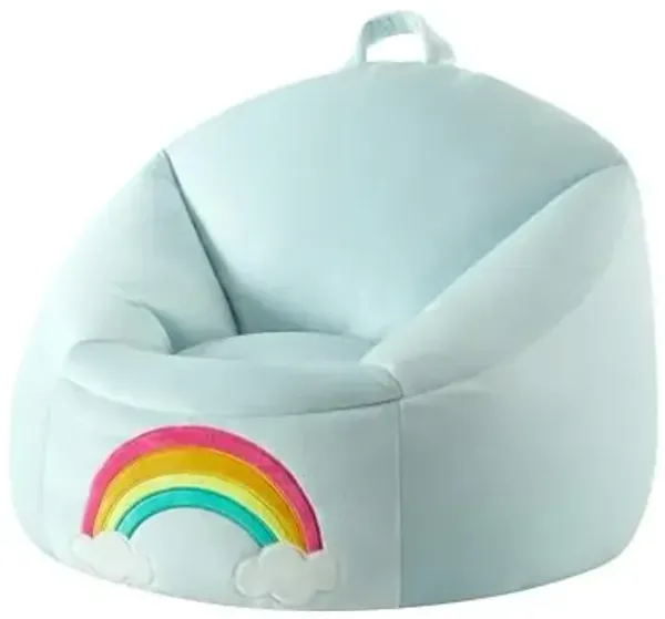 Heritage Kids Micromink Squishy Bean Bag Chair for Kids Ages 3+, Rainbow