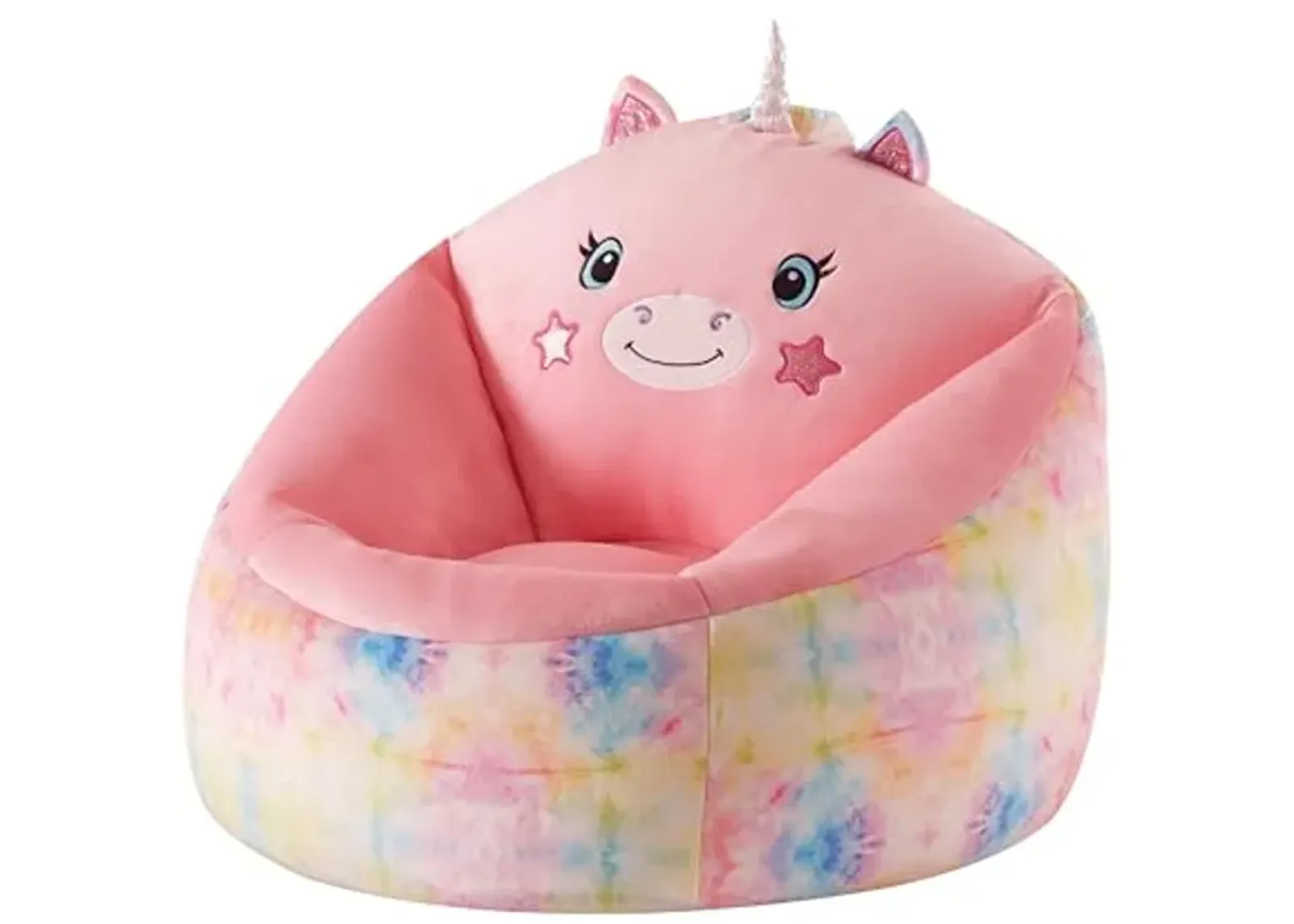 Heritage Kids Micromink Squishy Bean Bag Chair for Kids Ages 3+, Figural Unicorn