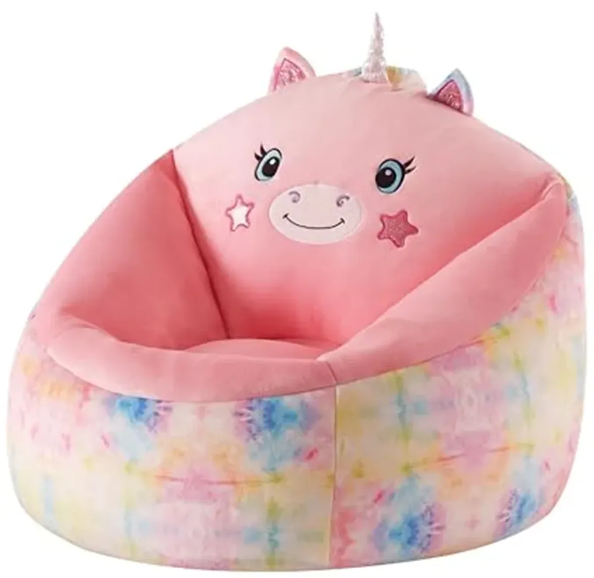 Heritage Kids Micromink Squishy Bean Bag Chair for Kids Ages 3+, Figural Unicorn