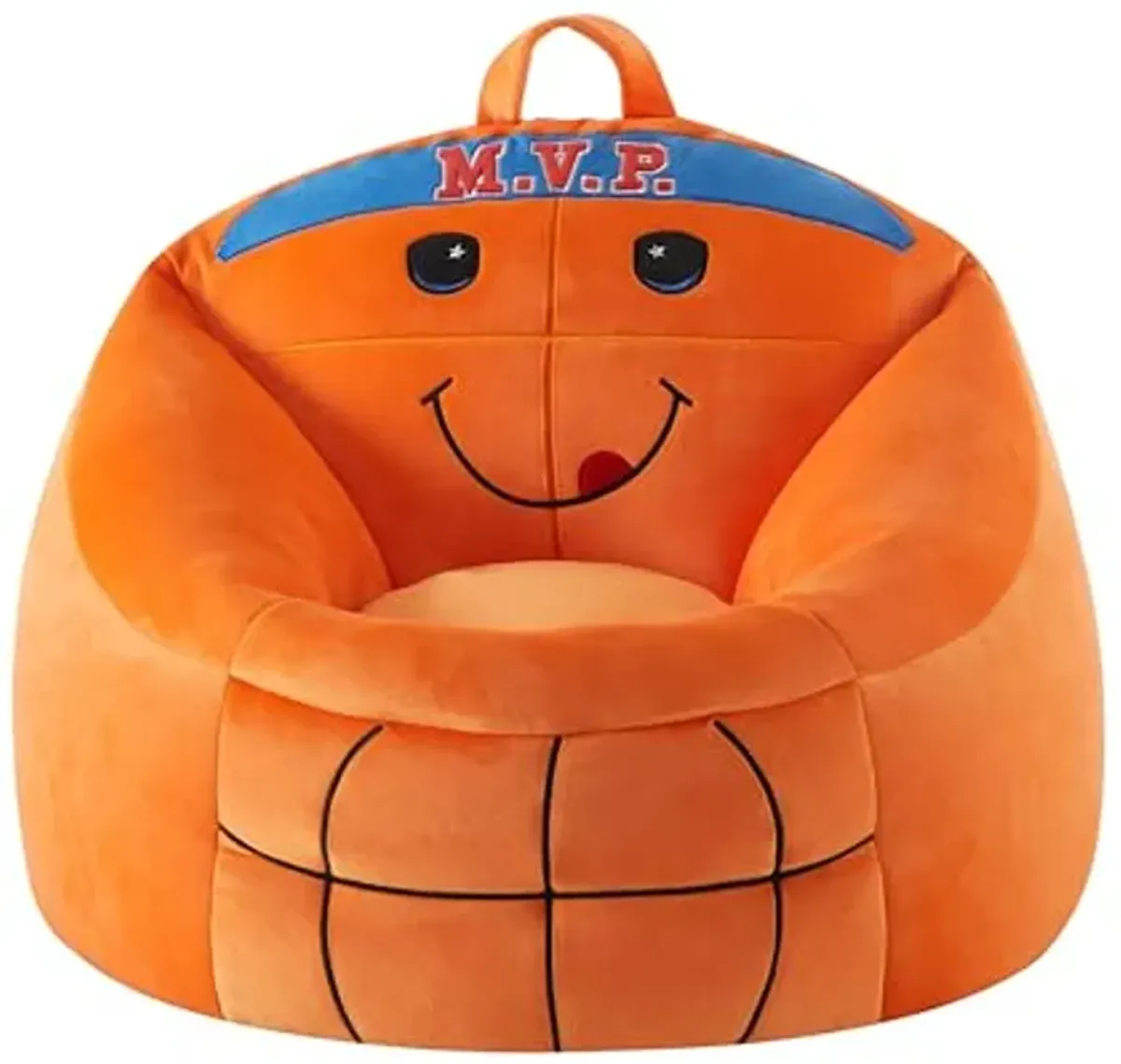 Heritage Kids Micromink Squishy Bean Bag Chair for Kids Ages 3+, Basketball