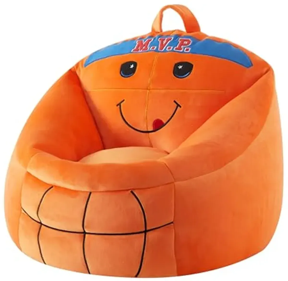 Heritage Kids Micromink Squishy Bean Bag Chair for Kids Ages 3+, Basketball