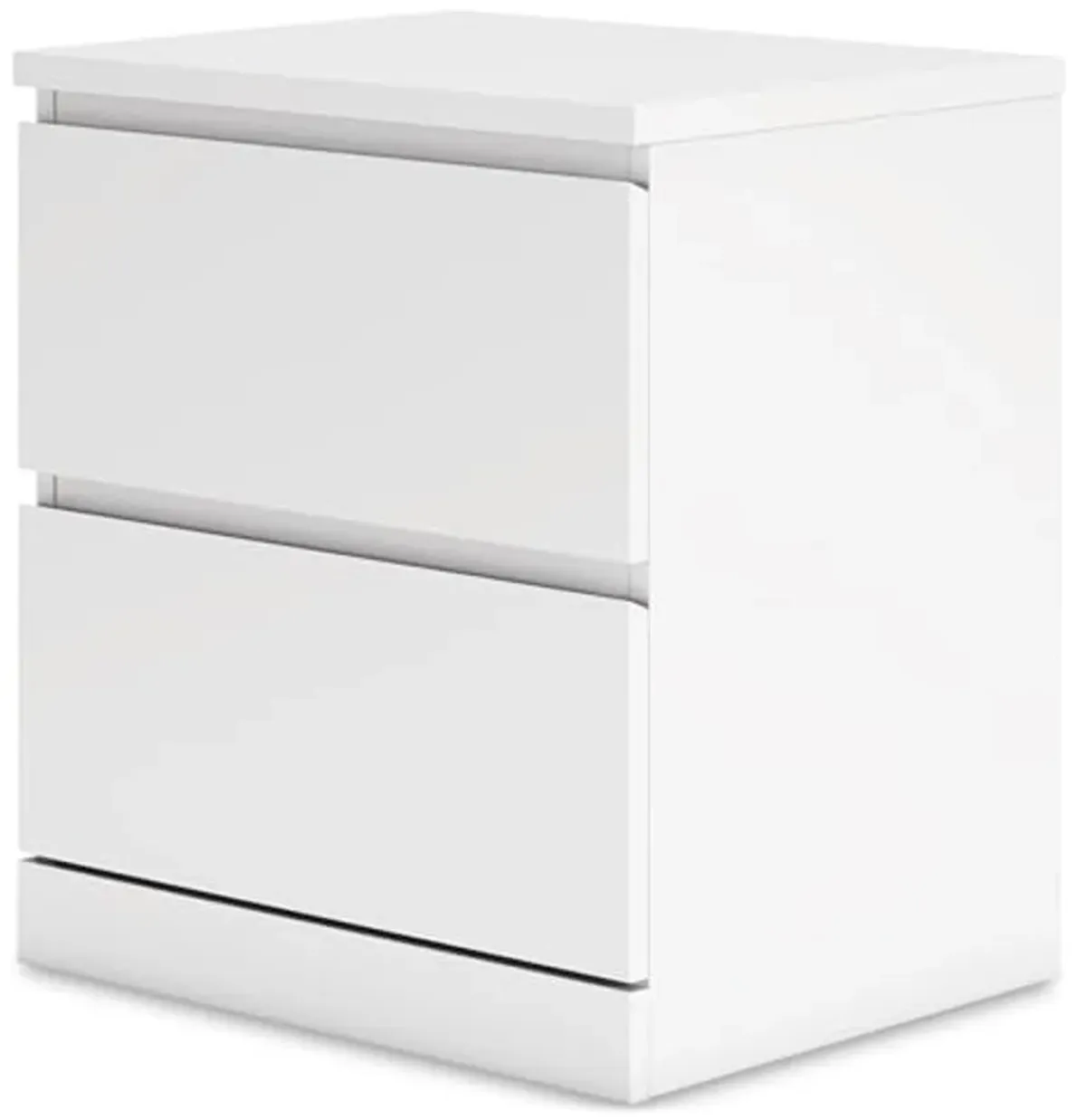 Signature Design by Ashley Onita Contemporary 2 Drawer Nightstand, 21.75" Tall, White