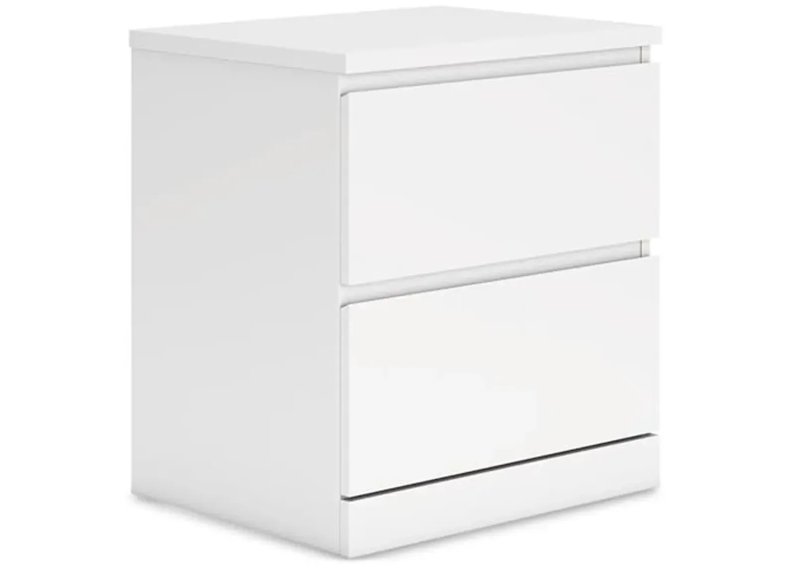 Signature Design by Ashley Onita Contemporary 2 Drawer Nightstand, 21.75" Tall, White