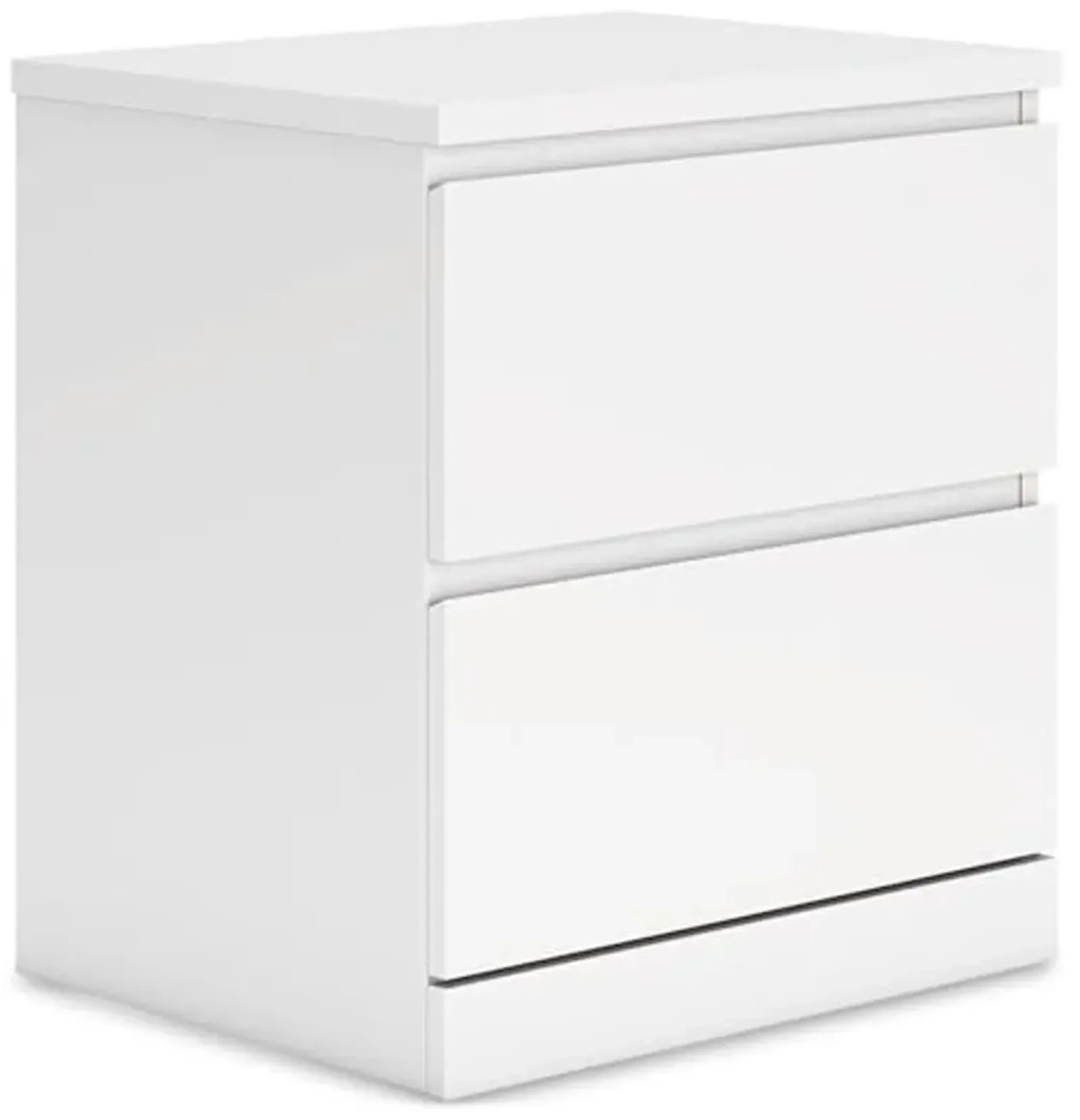 Signature Design by Ashley Onita Contemporary 2 Drawer Nightstand, 21.75" Tall, White