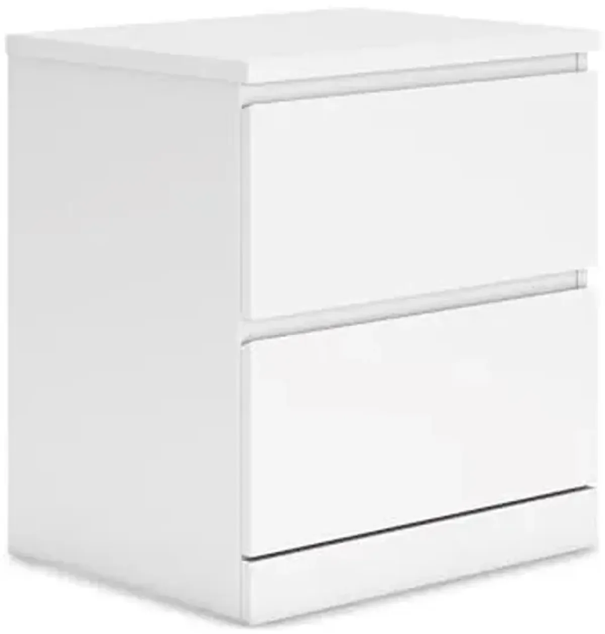 Signature Design by Ashley Onita Contemporary 2 Drawer Nightstand, 21.75" Tall, White