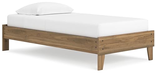 Signature Design by Ashley Deanlow Twin Platform Bed, 42" W x 78" D x 16" H, Dark Brown