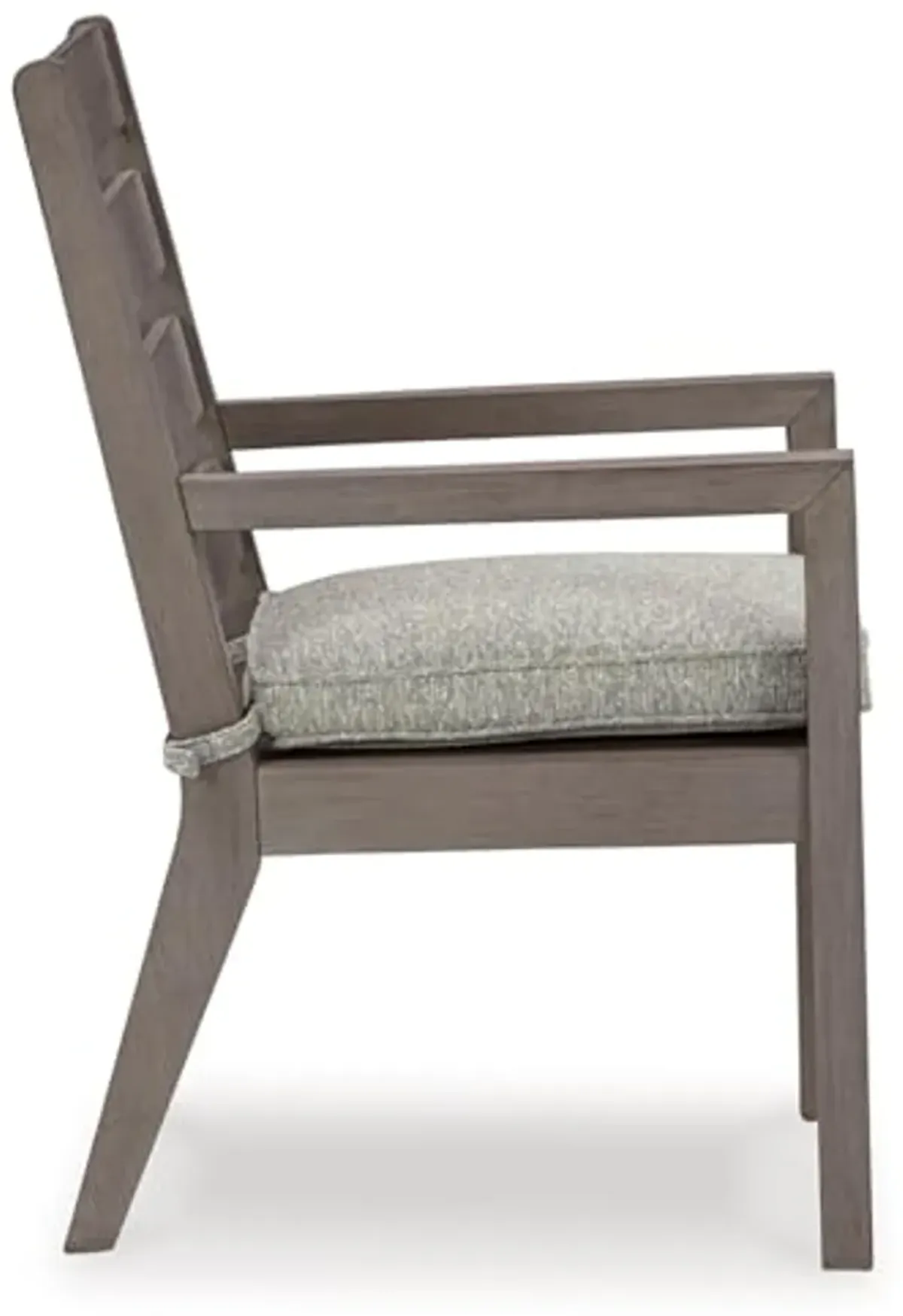 Signature Design by Ashley Hillside Barn Outdoor Dining Arm Chair, Set of 2, 25" W x 27" D x 37" H, Light Brown & Light Gray