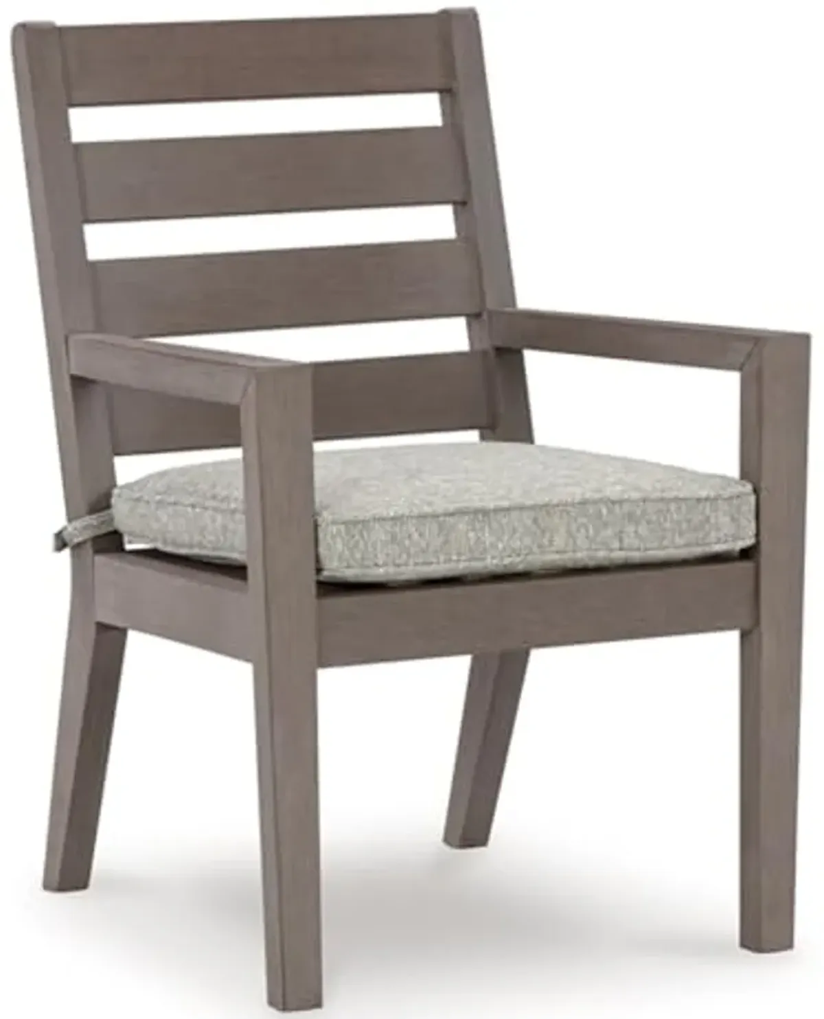 Signature Design by Ashley Hillside Barn Outdoor Dining Arm Chair, Set of 2, 25" W x 27" D x 37" H, Light Brown & Light Gray