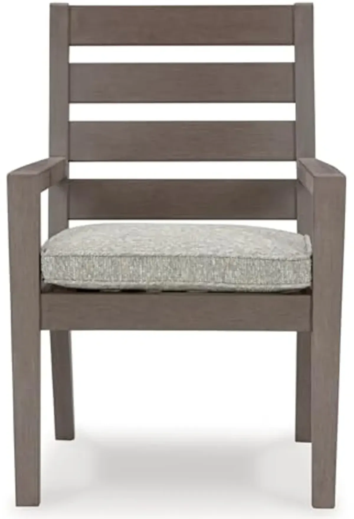 Signature Design by Ashley Hillside Barn Outdoor Dining Arm Chair, Set of 2, 25" W x 27" D x 37" H, Light Brown & Light Gray