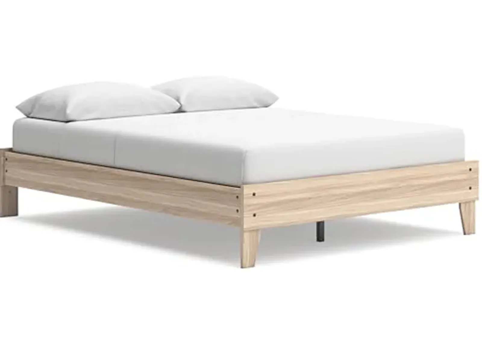 Signature Design by Ashley Battelle Queen Platform Bed, 63" W x 82" D x 16" H, Light Brown