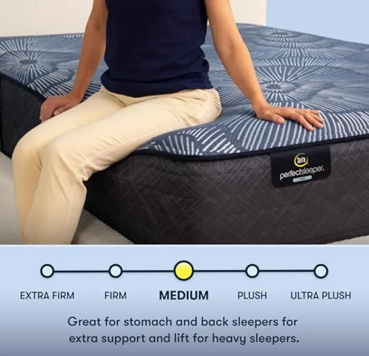 Serta Perfect Sleeper Hybrid Standard 12" Twin Mattress - Medium, Cooling Gel Memory Foam, Pocket Innersprings for Motion Isolation, Edge Support, CertiPUR-US Certified - Pacific Peace