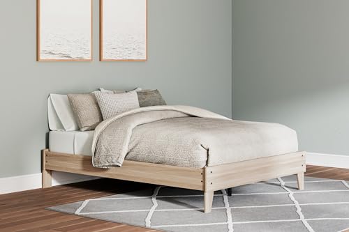 Signature Design by Ashley Battelle Full Platform Bed, 57" W x 78" D x 16" H, Light Brown