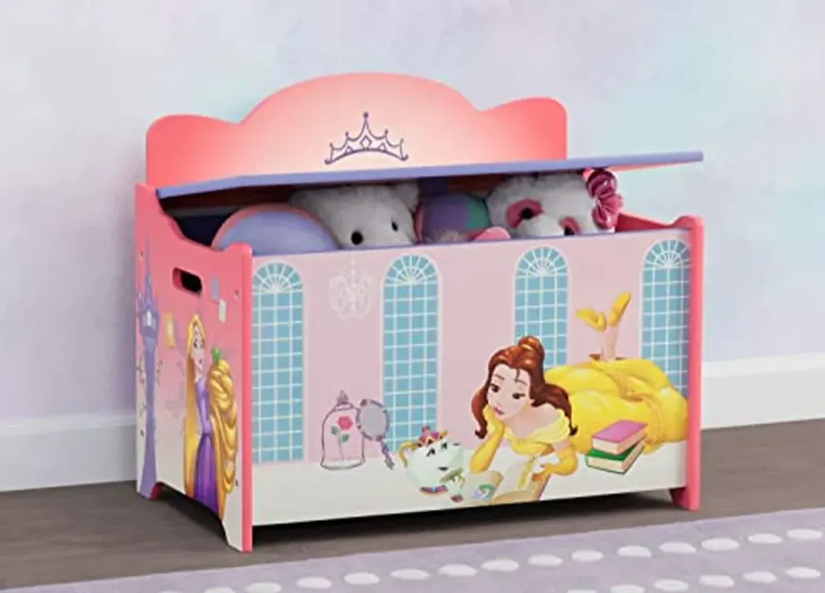 Delta Children Disney Princess Chair Desk with Storage Bin and Deluxe Toy Box