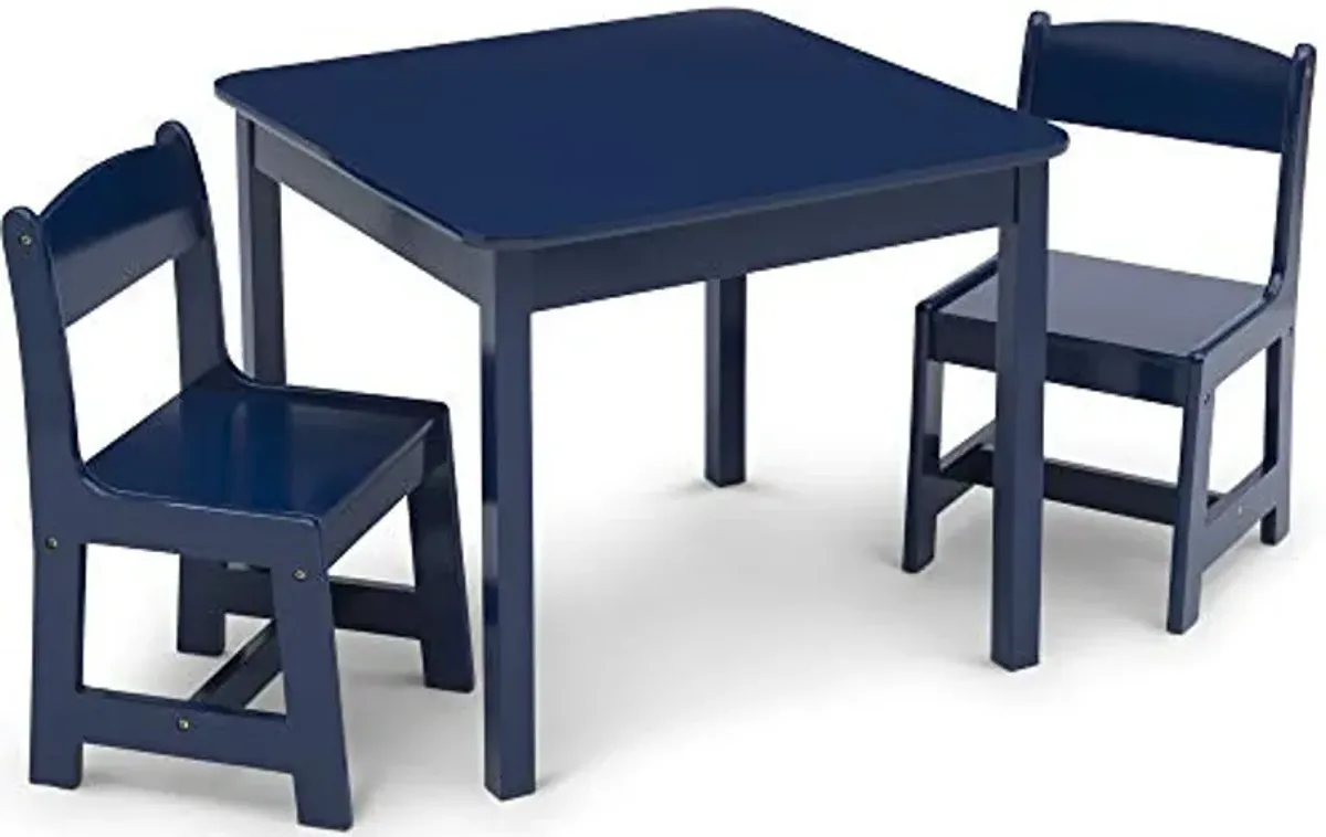 Delta Children MySize Kids Table and Chair Set with Canton Toddler Bed, Deep Blue