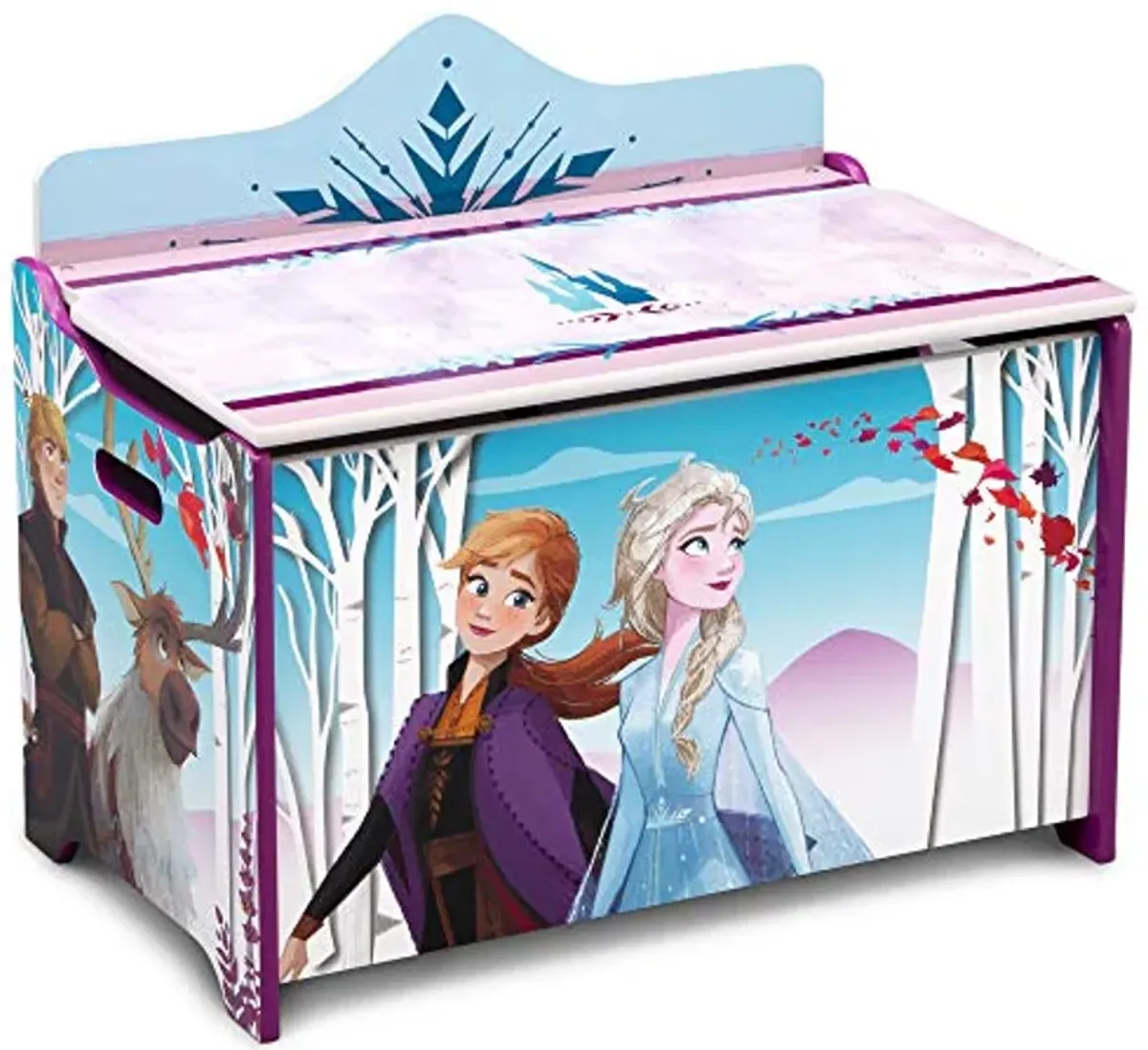 Delta Children Disney Frozen II Chair Desk with Storage Bin and Deluxe Toy Box