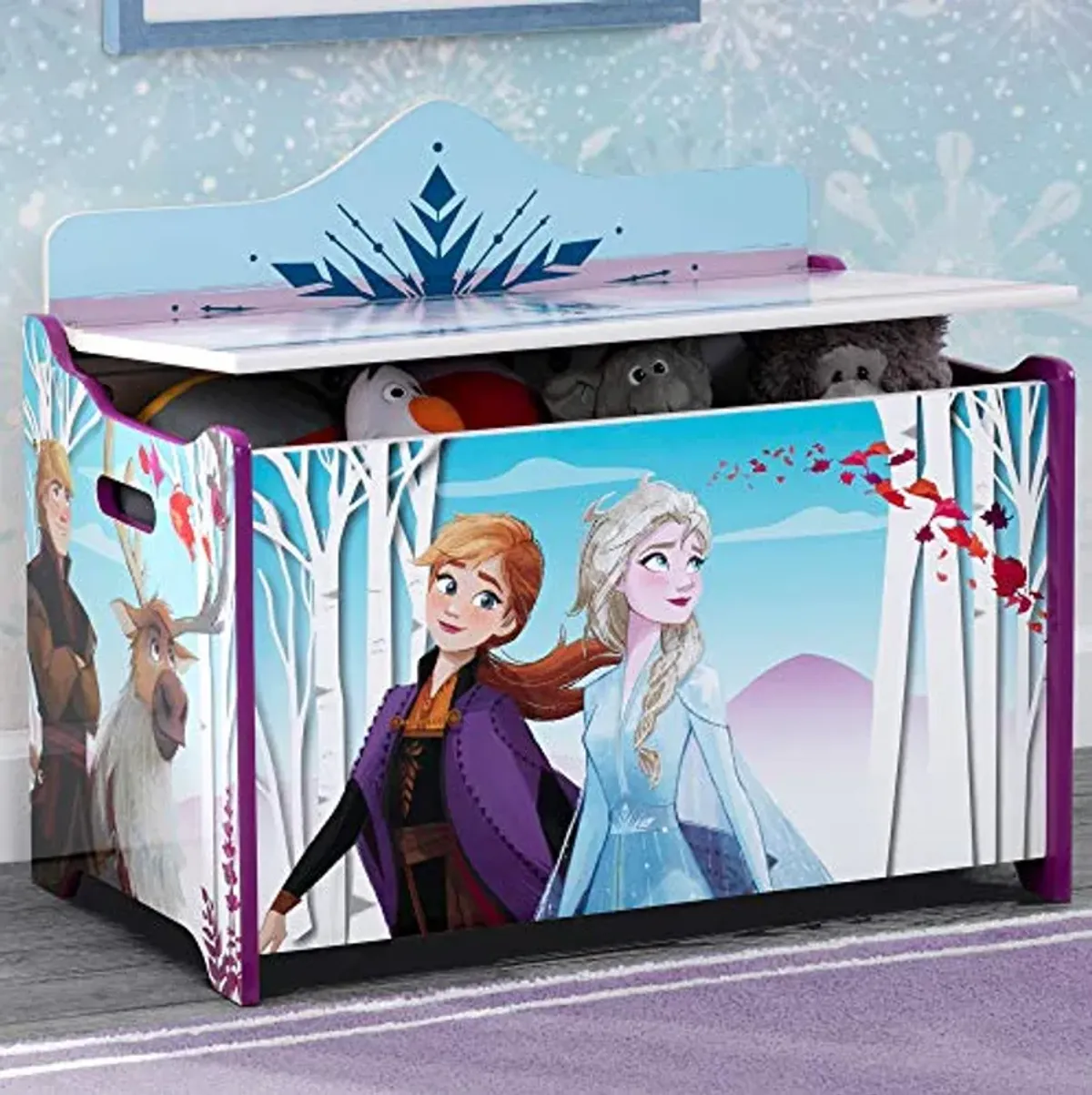 Delta Children Disney Frozen II Chair Desk with Storage Bin and Deluxe Toy Box