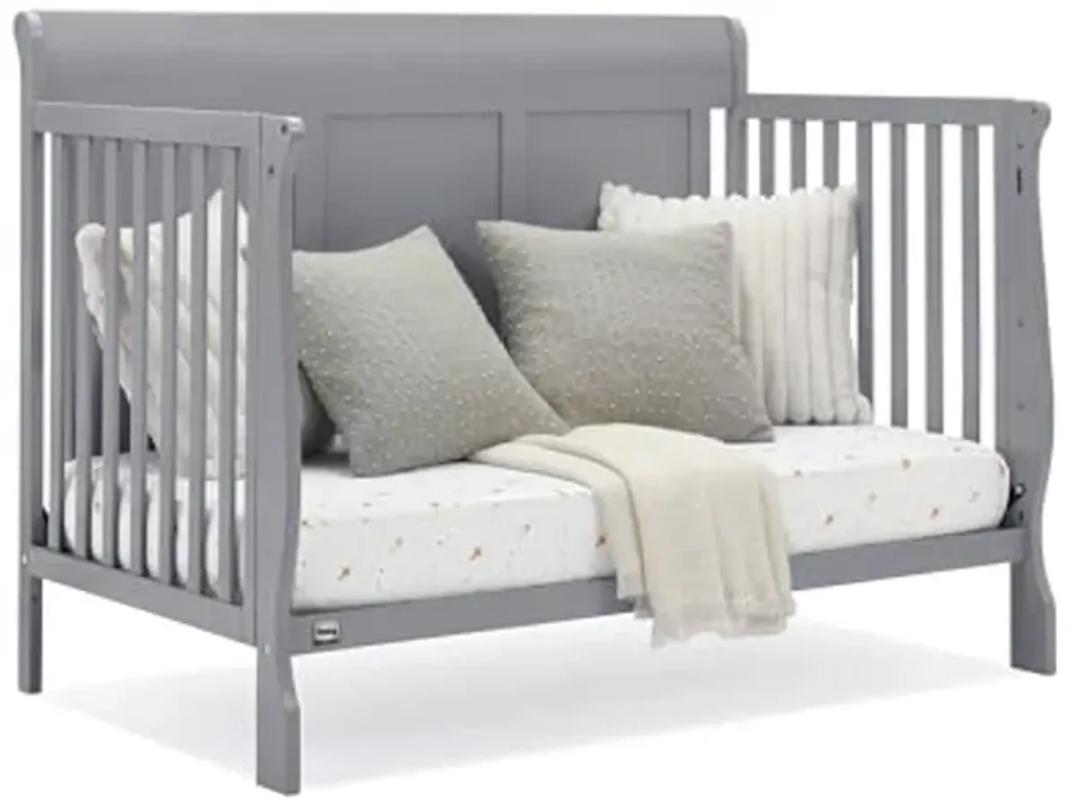 Simmons Kids Carter 6-in-1 Convertible Crib - Greenguard Gold Certified, Grey