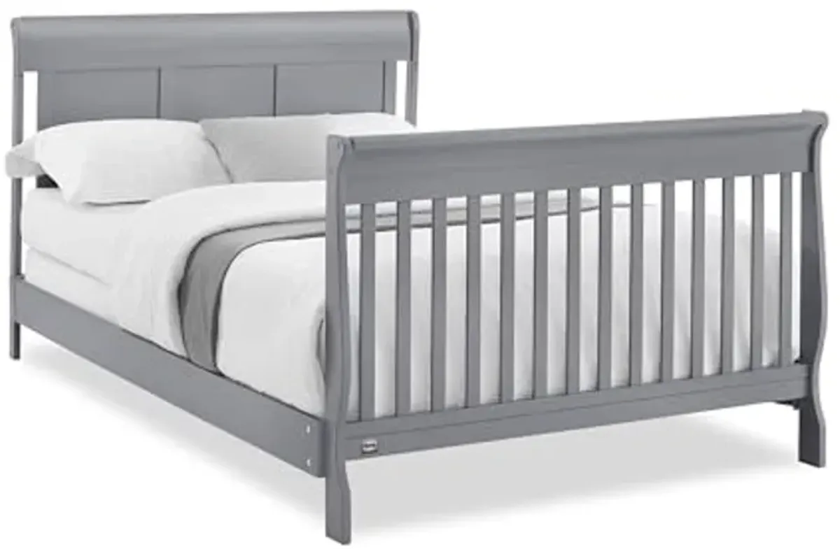 Simmons Kids Carter 6-in-1 Convertible Crib - Greenguard Gold Certified, Grey