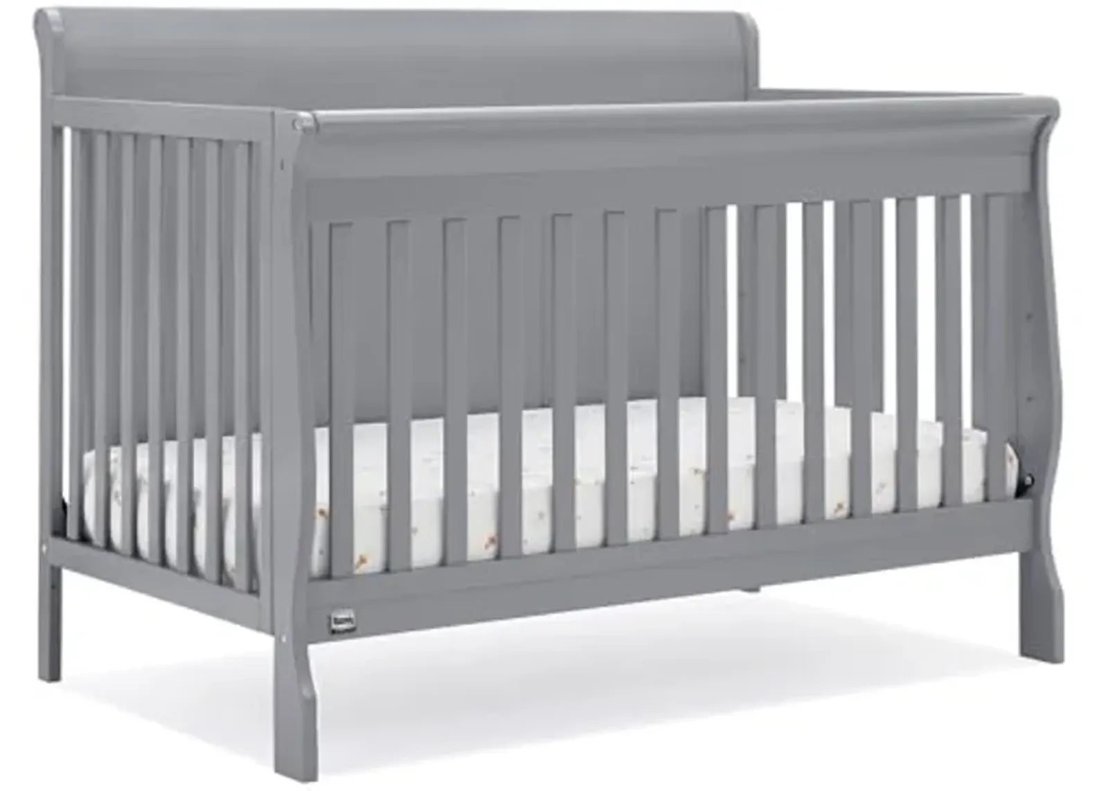 Simmons Kids Carter 6-in-1 Convertible Crib - Greenguard Gold Certified, Grey