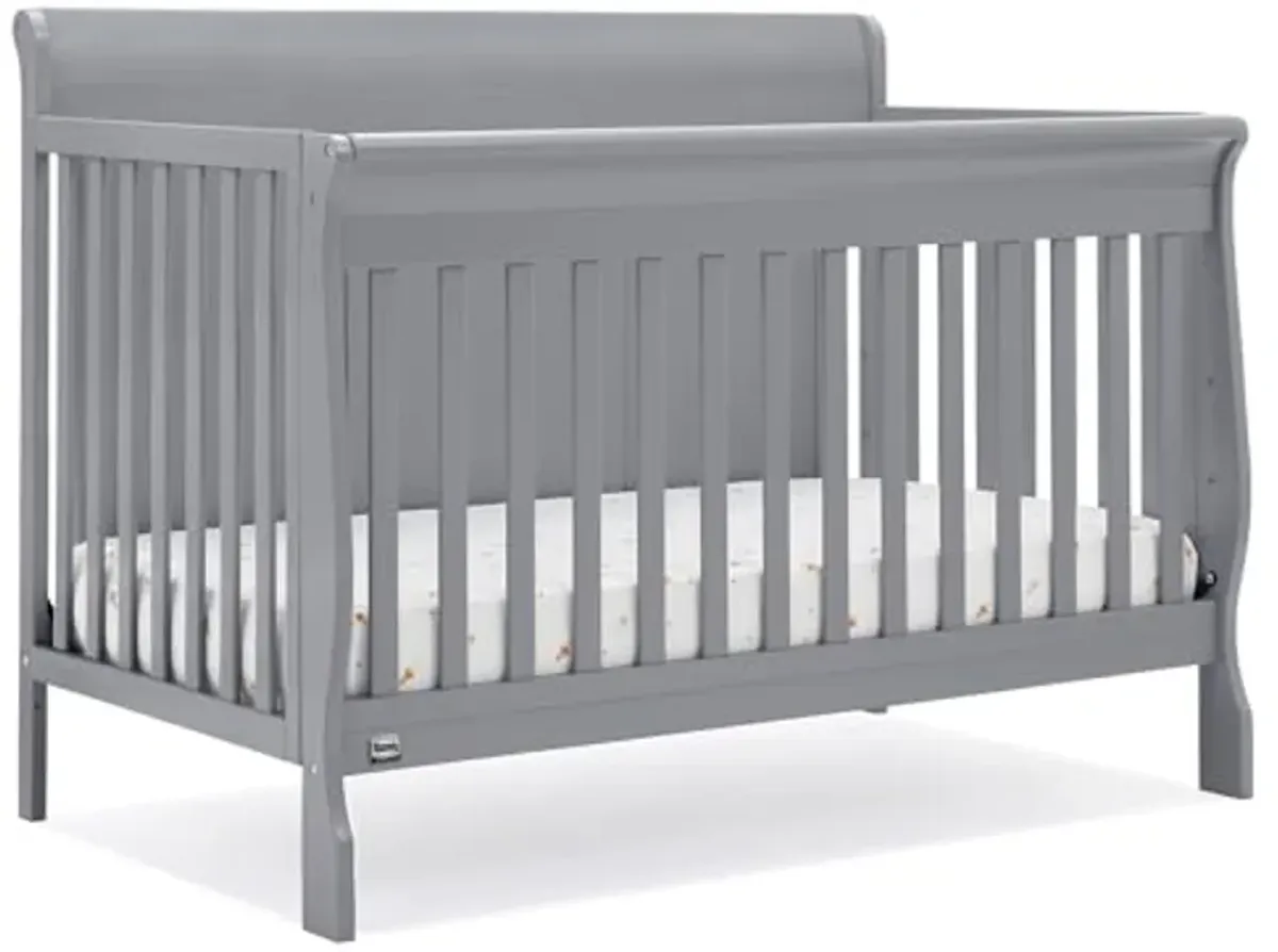 Simmons Kids Carter 6-in-1 Convertible Crib - Greenguard Gold Certified, Grey