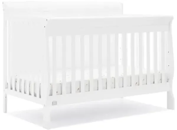Simmons Kids Carter 6-in-1 Convertible Crib - Greenguard Gold Certified, Bianca White