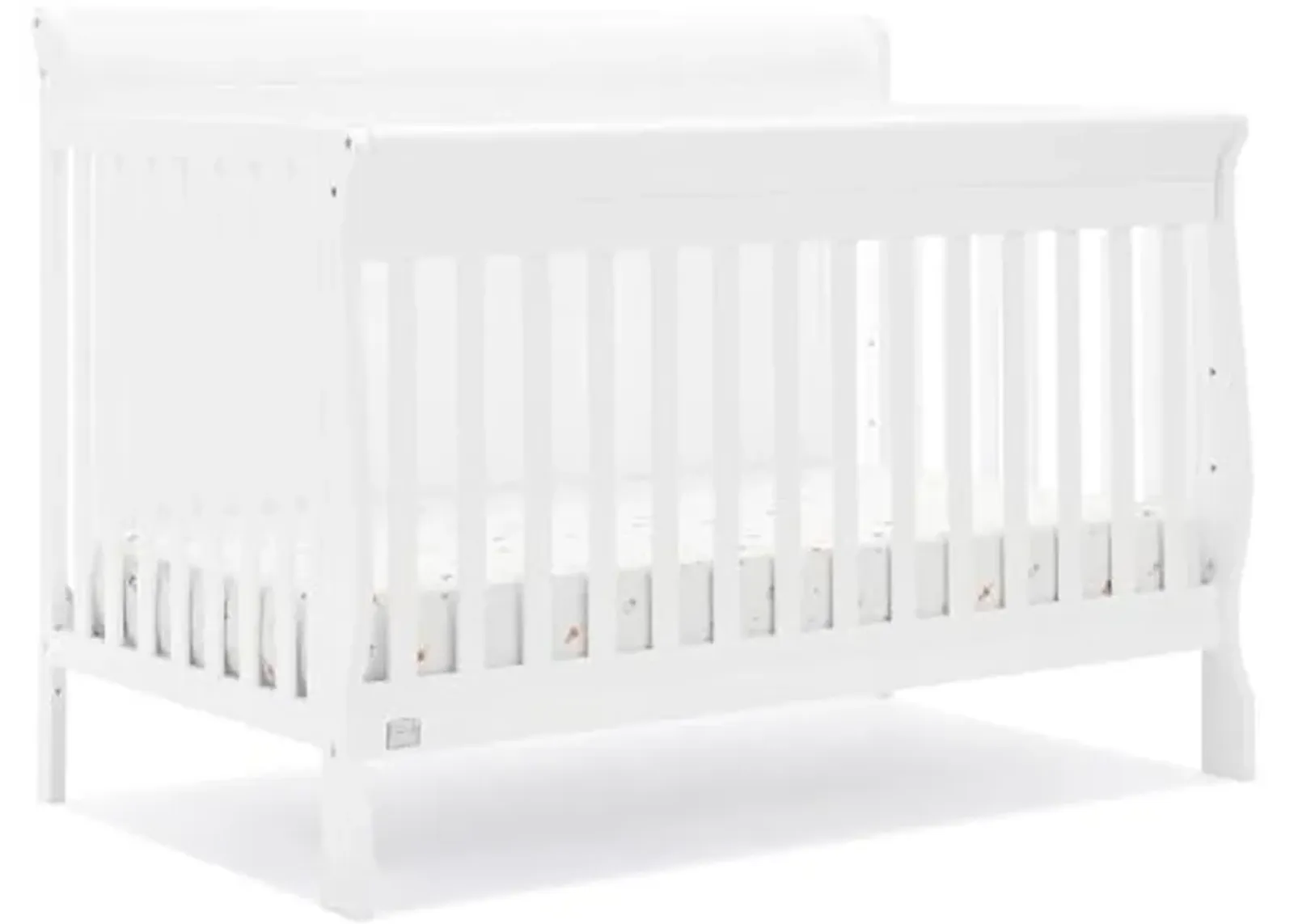 Delta Children Simmons Kids Carter 6-in-1 Convertible Crib - Greenguard Gold Certified, Bianca White