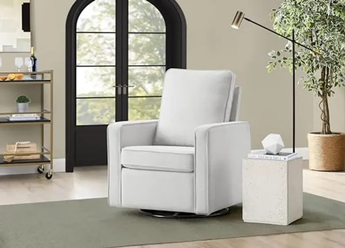 Delta Children Luna Nursery Swivel Glider - Greenguard Gold Certified and Oeko-TEX Standard 100 Fabric, Dovetail Grey