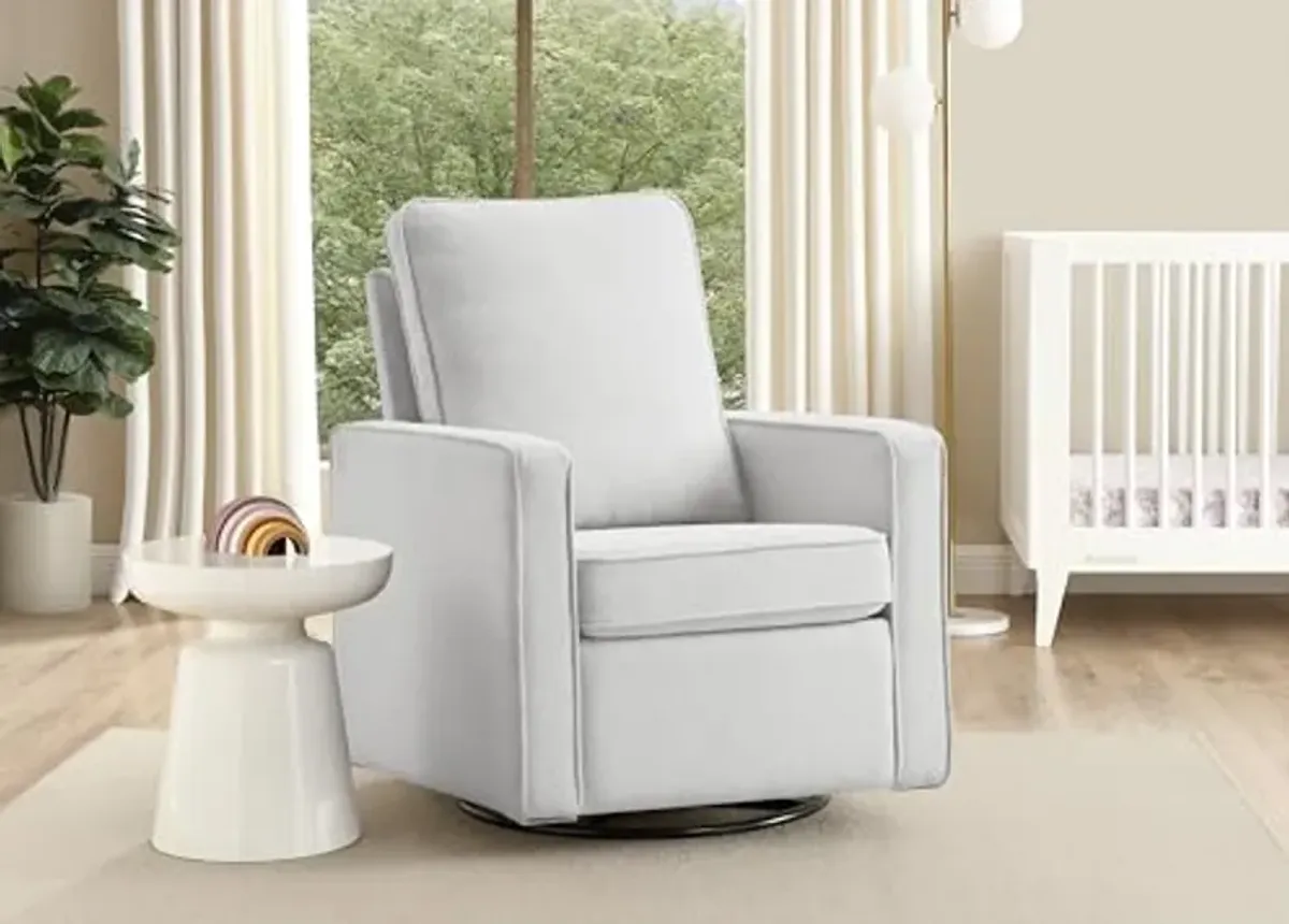 Delta Children Luna Nursery Swivel Glider - Greenguard Gold Certified and Oeko-TEX Standard 100 Fabric, Dovetail Grey