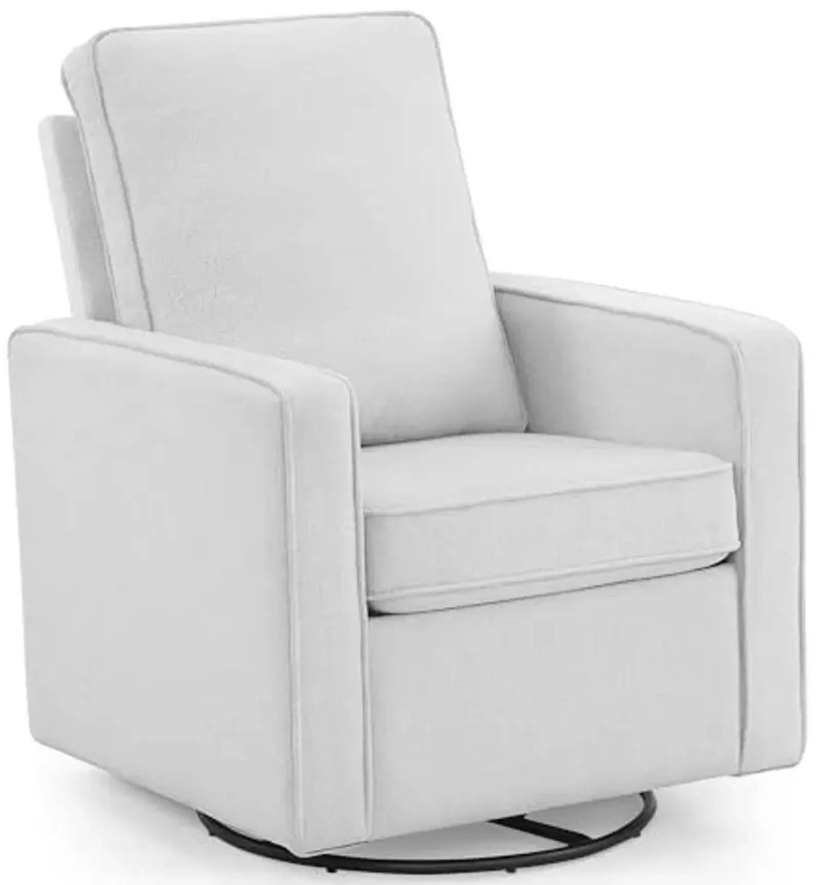 Delta Children Luna Nursery Swivel Glider - Greenguard Gold Certified and Oeko-TEX Standard 100 Fabric, Dovetail Grey