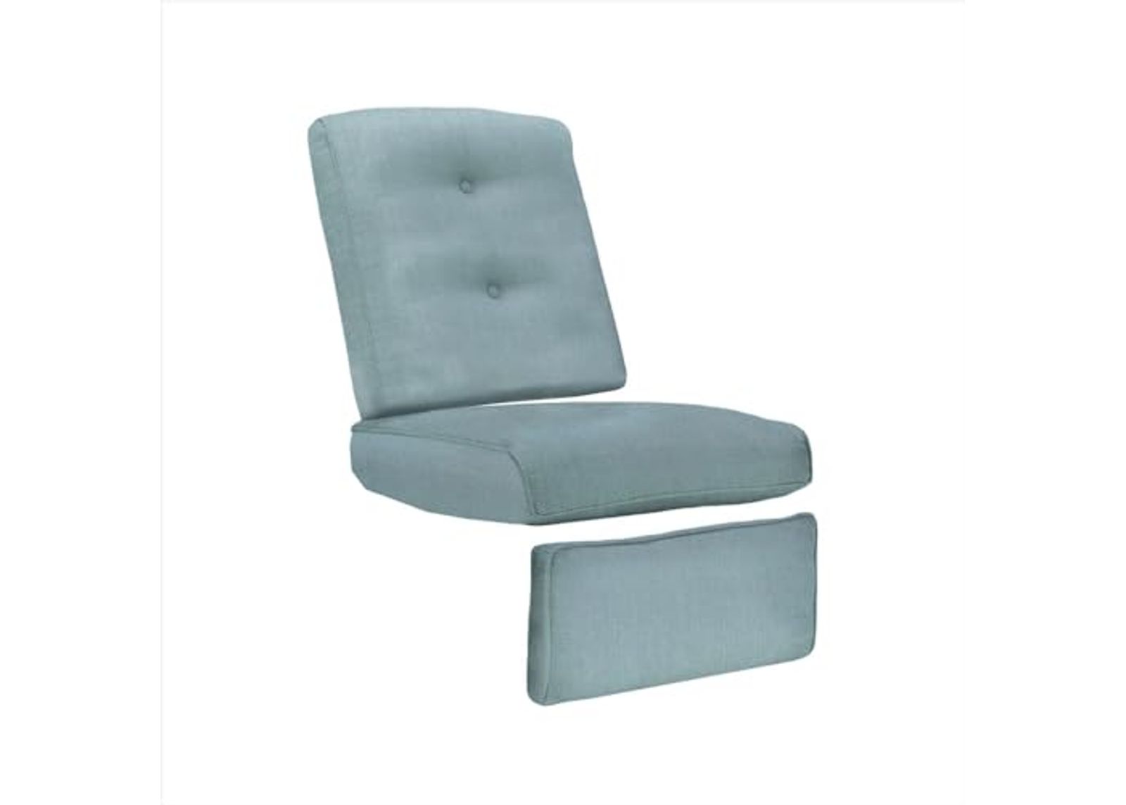 Hanover Blue Set of Replacement Ventura Recliner in Ocean Weather Resistant Seat Back and Foot Cushions for Outdoor Chair Standard by Amazon Furniture