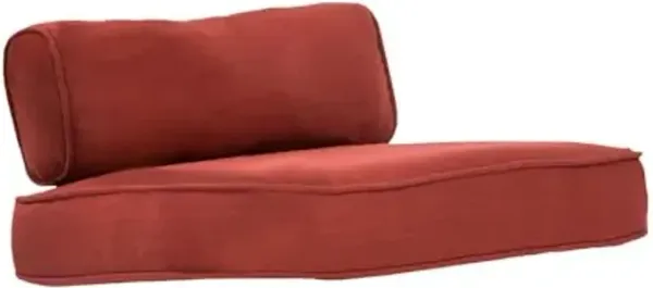 Hanover Chili Red Set of 2 Replacement Accent Montclair High Bar Chairs, Weather-Resistant Seat Cushions and Lumbar Pillows for Outdoor Dining Set, 2pc
