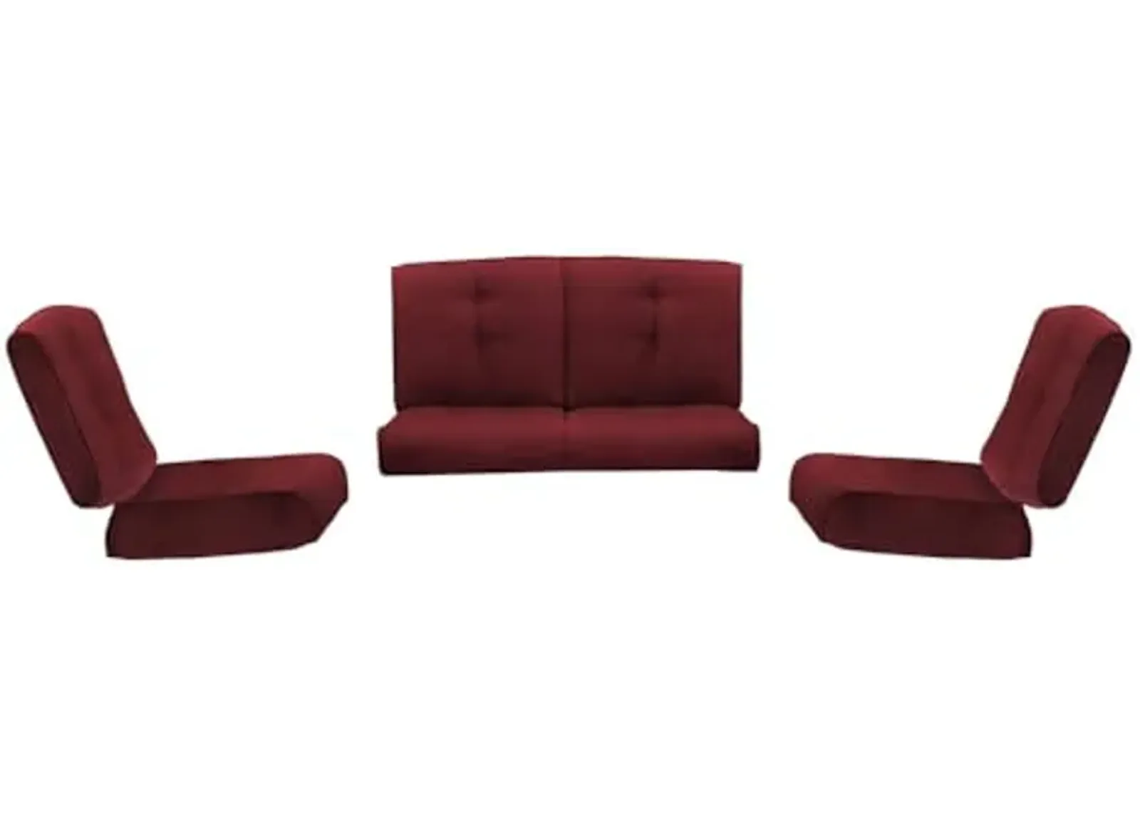 Hanover Red Replacement Ventura 4-piece Crimson, Weather-Resistant Seat and Back Cushions for Outdoor Armchair and Loveseat Set, Standard