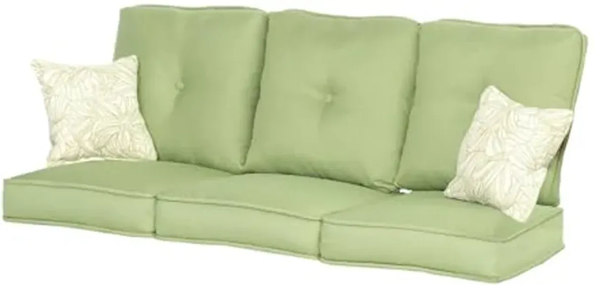 Hanover Green Replacement Orleans Sofas in Avocado, Weather-Resistant, Back Cushions, and Accent Pillows for Outdoor Seating Set, 1pc