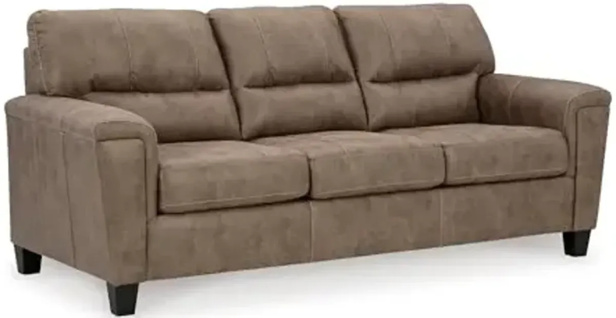 Signature Design by Ashley Navi Modern Sofa with Removable Cushions, Dark Brown