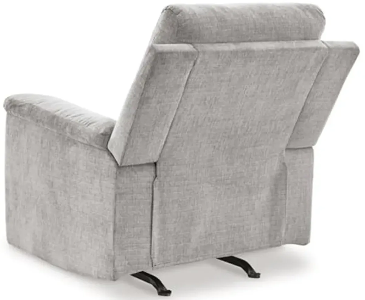 Signature Design by Ashley Barnsana Casual Power Rocker Recliner with USB Port, Light Gray