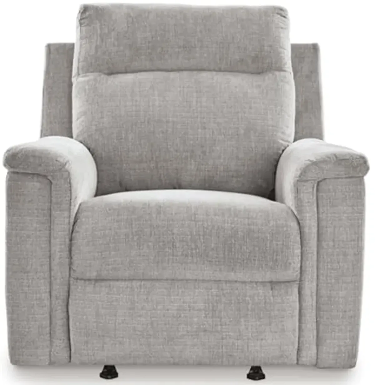 Signature Design by Ashley Barnsana Casual Power Rocker Recliner with USB Port, Light Gray