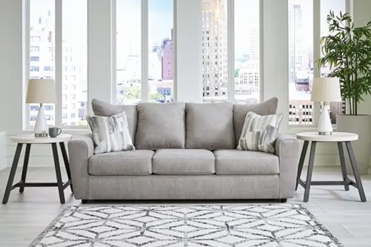 Signature Design by Ashley Stairatt Sofa, 86" W x 38" D x 39" H, Light Gray