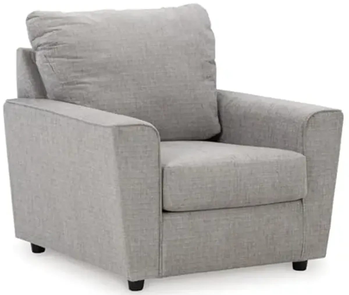 Signature Design by Ashley Stairatt Modern Flared-Arm Chair with Removable Cushions and Flared Arms, Gray