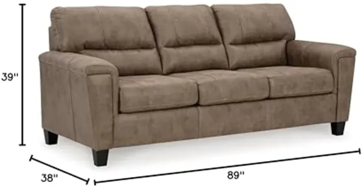 Signature Design by Ashley Navi Queen Sofa Sleeper, 89" W x 38" D x 39" H, Dark Brown