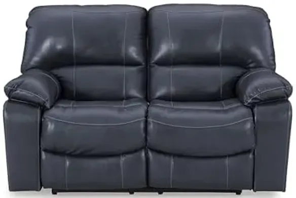 Signature Design by Ashley Leesworth Modern Power Reclining Loveseat with USB Charging Ports, Blue