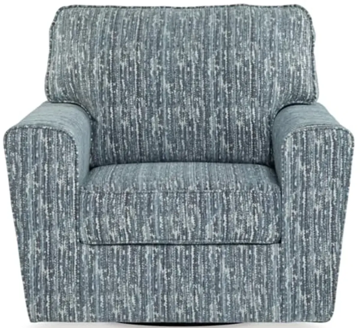 Signature Design by Ashley Aterburm Swivel Accent Chair, 40" W x 38" D x 37" H, Blue & Green